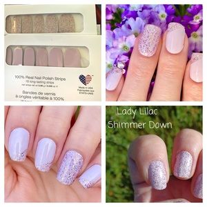 Color Street Nails- Lady Lilac & Shimmer Down Pale pink & lilac fine glitter